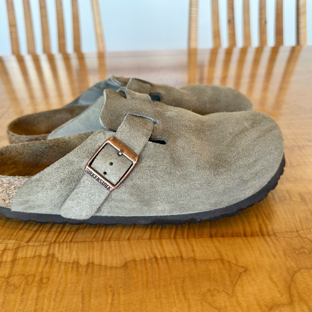 Birkenstock Boston Soft Footbed, Taupe, Regular/Wide, 7.5 EU 38